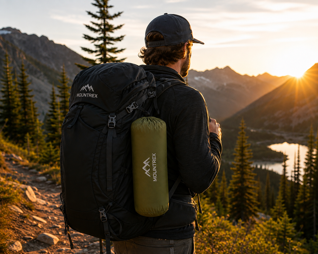 Ultralight Sleeping Pad with Built-In Foot Pump