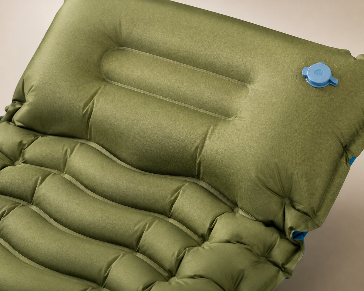 Ultralight Sleeping Pad with Built-In Foot Pump