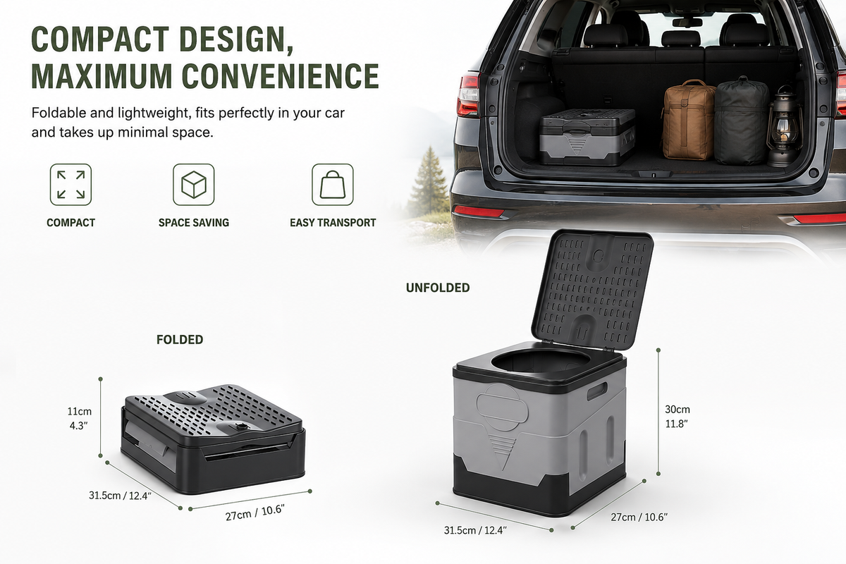 Portable Toilet for Camping with Camping Potty