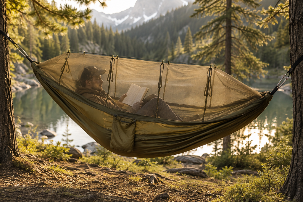 Ultralight Camping Hammock with Tree Straps