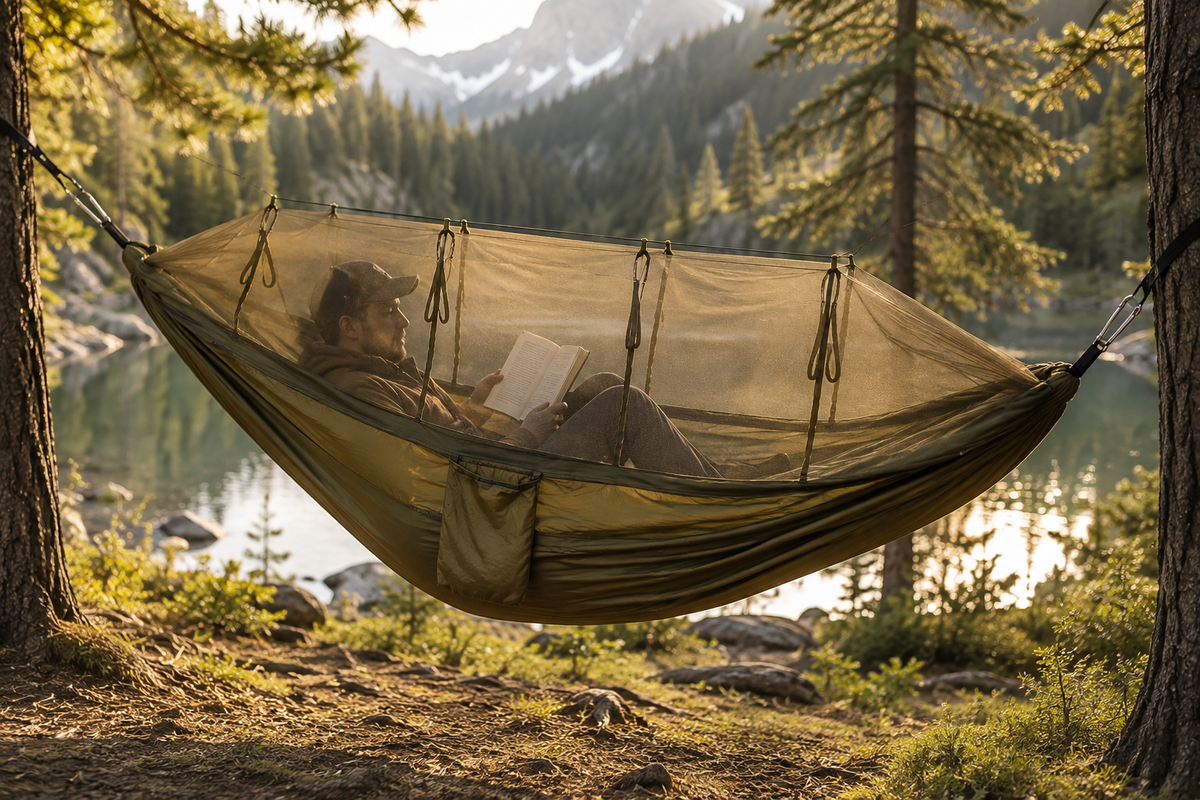 Ultralight Camping Hammock with Tree Straps
